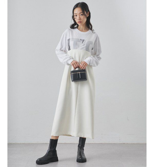  「ダブルサテンワンピース」|ワンピース|オフホワイト
