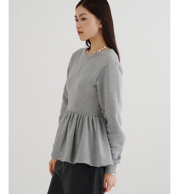  「裏毛フリルプルオーバー」|Tシャツ・カットソー|