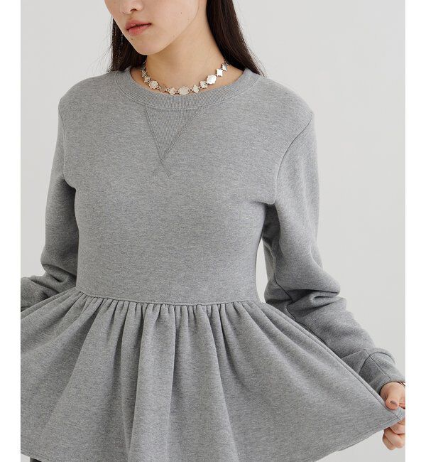  「裏毛フリルプルオーバー」|Tシャツ・カットソー|