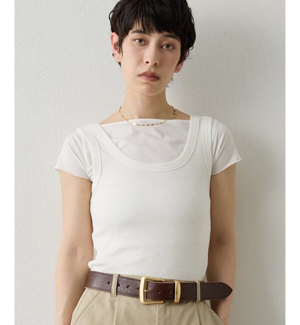 THE PAUSE「【THE PAUSE】タンクSET Tシャツ」|Tシャツ・カットソー|オフホワイト