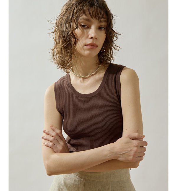  「【Drawing Numbers】リブニットタンク」|ニット・セーター|