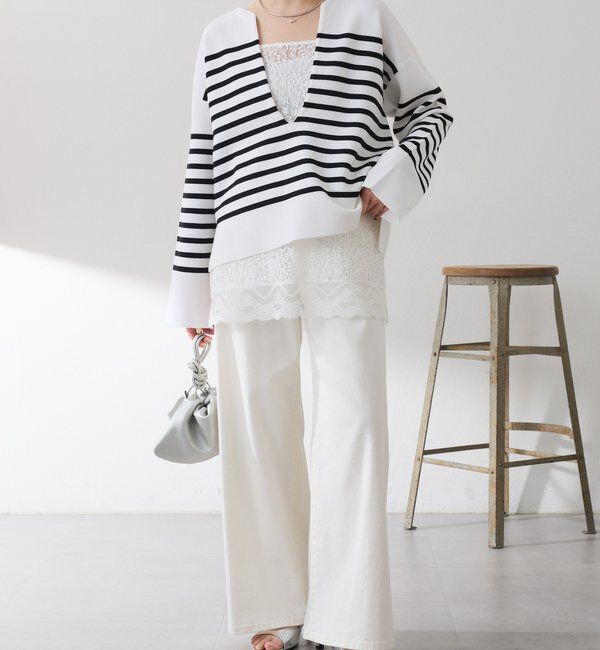  「Vネックバスクニット」|ニット・セーター|