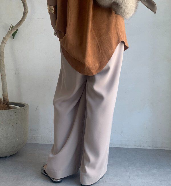  「【累計販売数3万枚突破/21色4サイズ展開！】タックワイドパンツ」|チノ|