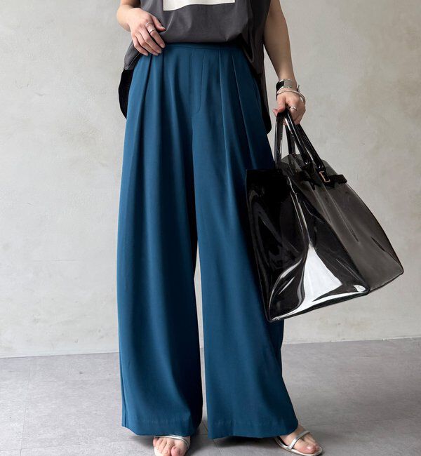  「【累計販売数3万枚突破/21色4サイズ展開！】タックワイドパンツ」|チノ|