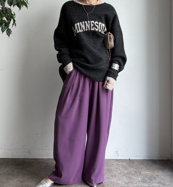  「【累計販売数3万枚突破/21色4サイズ展開！】タックワイドパンツ」|チノ|