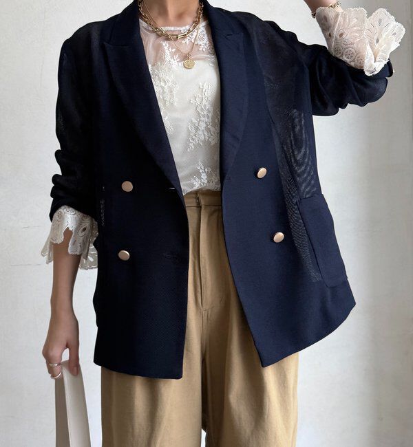  「メッシュダブルジャケット」|テーラードジャケット|