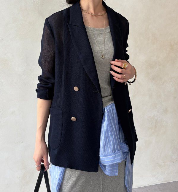  「メッシュダブルジャケット」|テーラードジャケット|