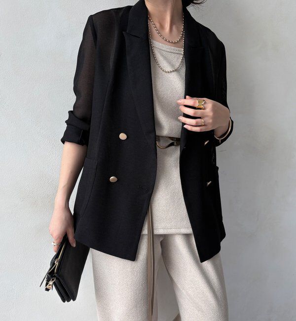  「メッシュダブルジャケット」|テーラードジャケット|