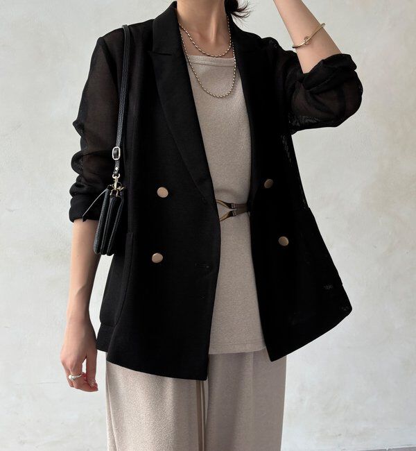  「メッシュダブルジャケット」|テーラードジャケット|