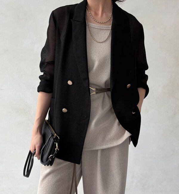  「メッシュダブルジャケット」|テーラードジャケット|