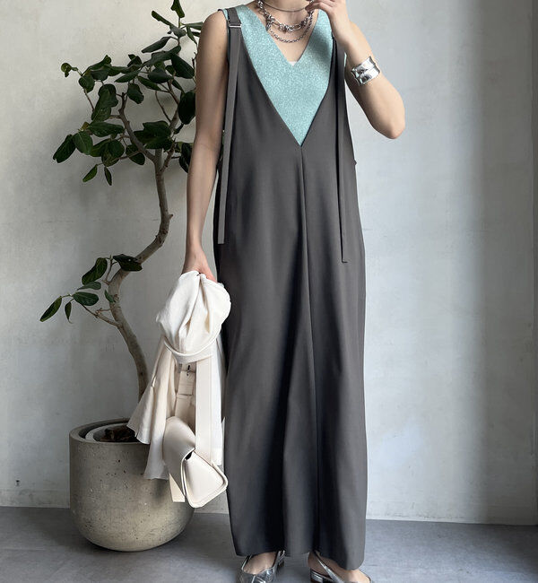  「【新色追加/前後2WAYで着られる】深Vワンピース」|ワンピース|