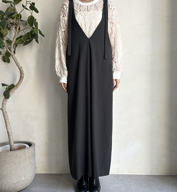  「【新色追加/前後2WAYで着られる】深Vワンピース」|ワンピース|