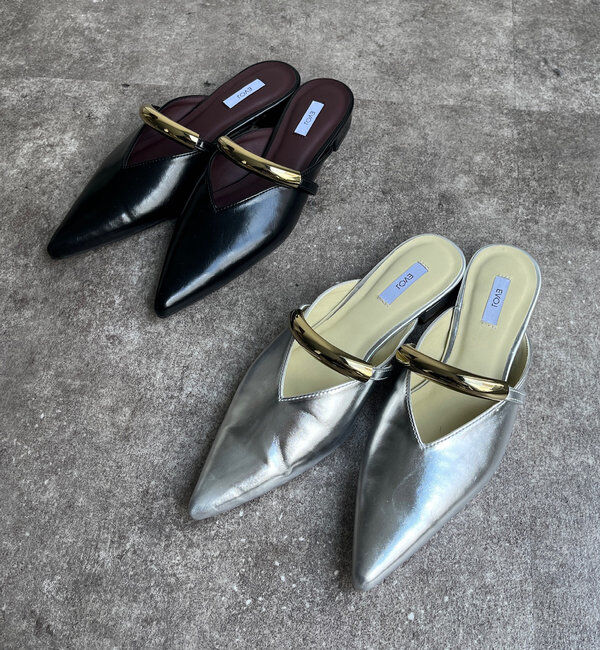  「GOLDモチーフミュール」|サンダル|