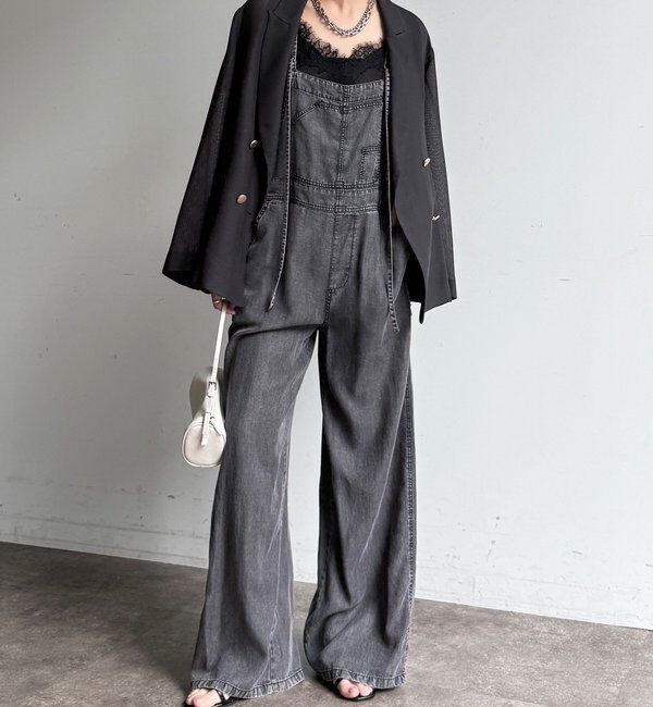  「【新色追加】リヨセルデニムオールインワン」|ワンピース|