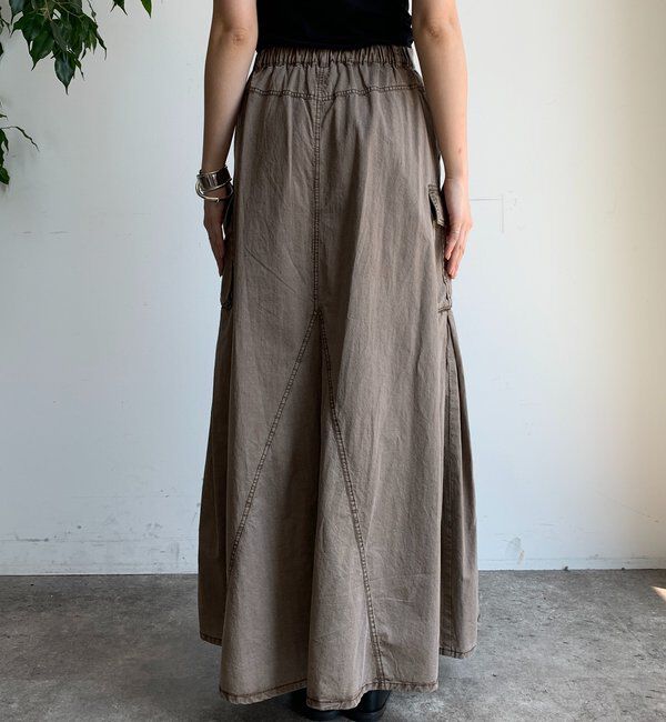  「綿リヨセルピグメント加工カーゴスカート」|スカート|