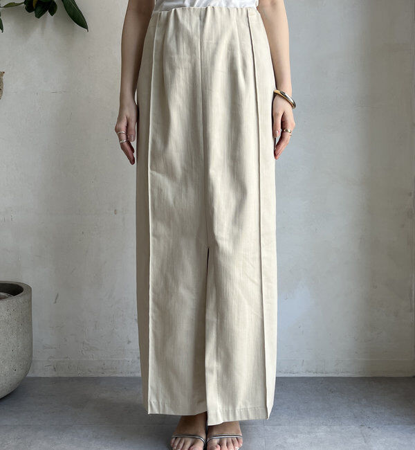  「【一部WEB限定カラー】リヨセルデニムボックスピンタックスカート」|スカート|