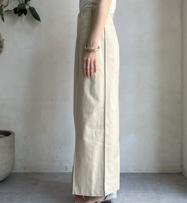  「【一部WEB限定カラー】リヨセルデニムボックスピンタックスカート」|スカート|