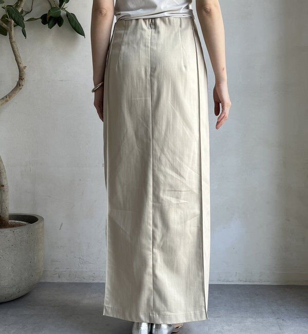  「【一部WEB限定カラー】リヨセルデニムボックスピンタックスカート」|スカート|