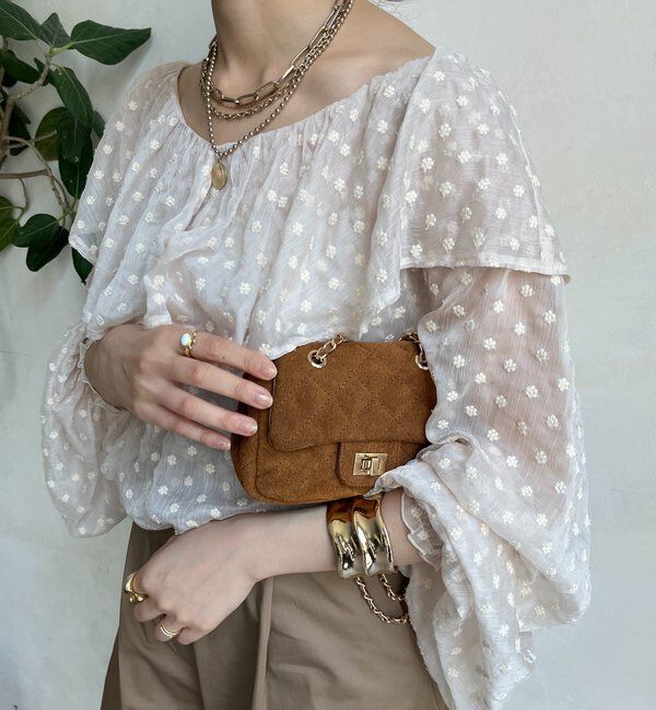  「キルティングスウェードショルダー」|トートバッグ|