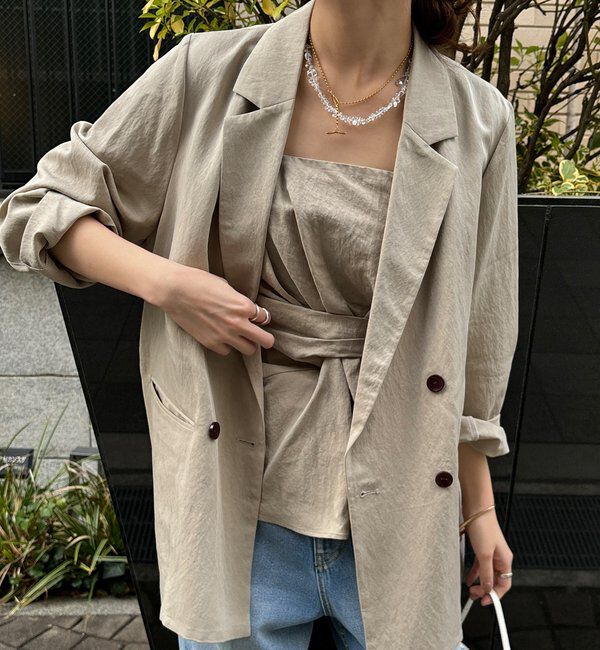  「アシメタックビスチェ」|シャツ・ブラウス|ベージュ