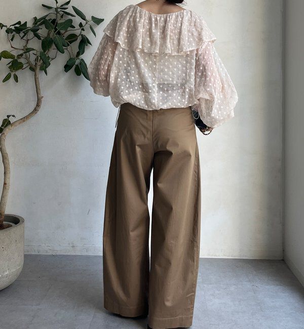  「ストレッチサテンバレルパンツ」|チノ|