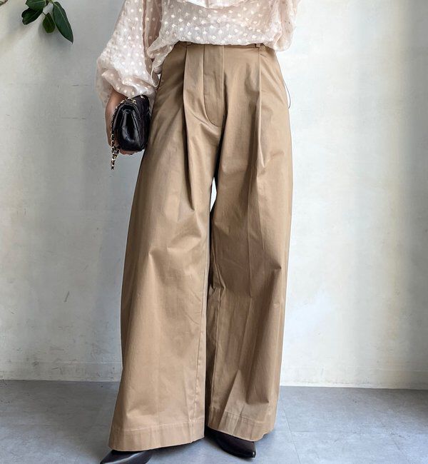  「ストレッチサテンバレルパンツ」|チノ|