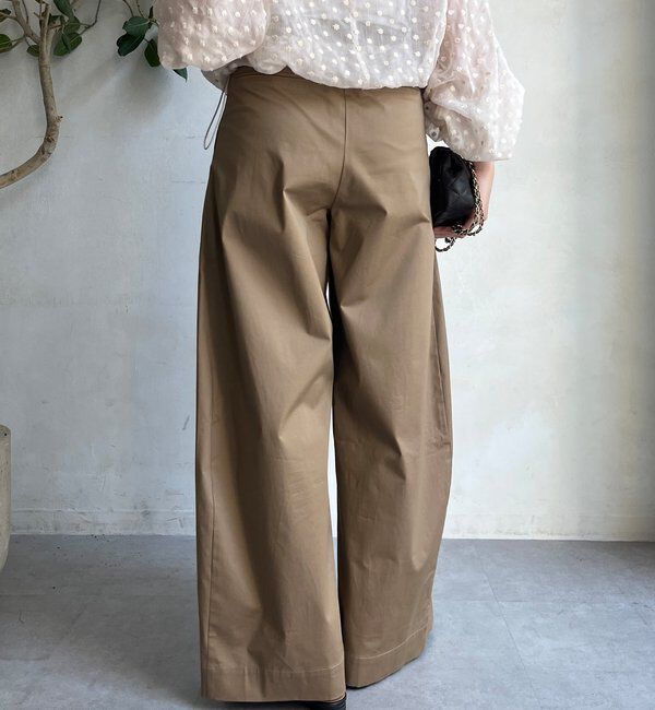  「ストレッチサテンバレルパンツ」|チノ|