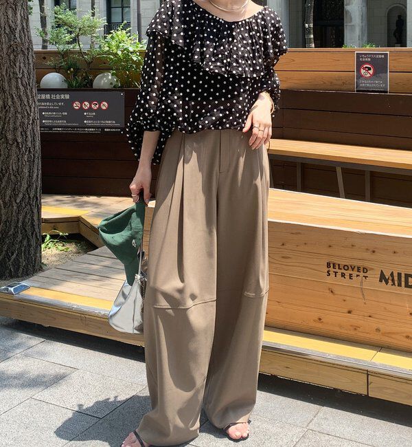  「フラワー刺繍フリルブラウス」|シャツ・ブラウス|