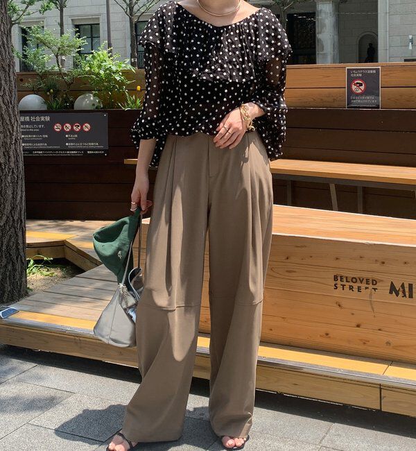  「フラワー刺繍フリルブラウス」|シャツ・ブラウス|