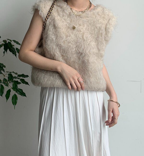  「【REI企画カラーあり】【前後2WAY】シャギーニットベスト」|ニット・セーター|