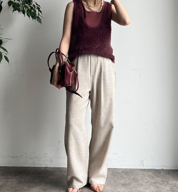  「前後2WAYシャギーニットタンクベスト」|ニット・セーター|