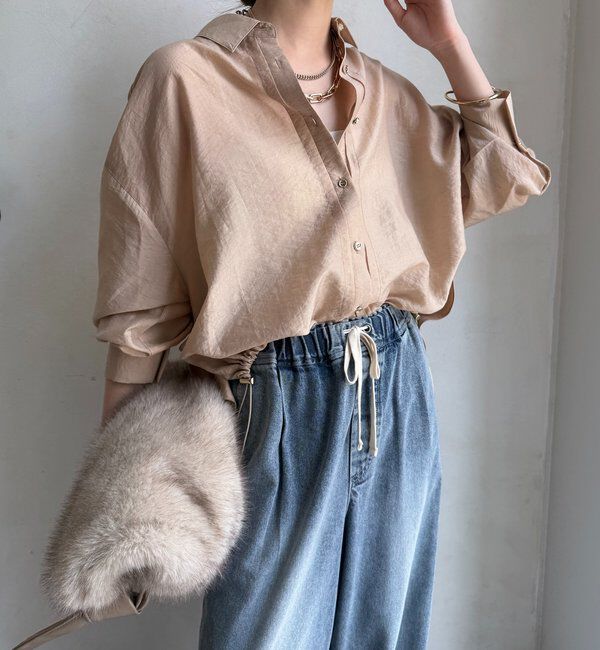  「襟付シアースピンドルブラウス」|シャツ・ブラウス|