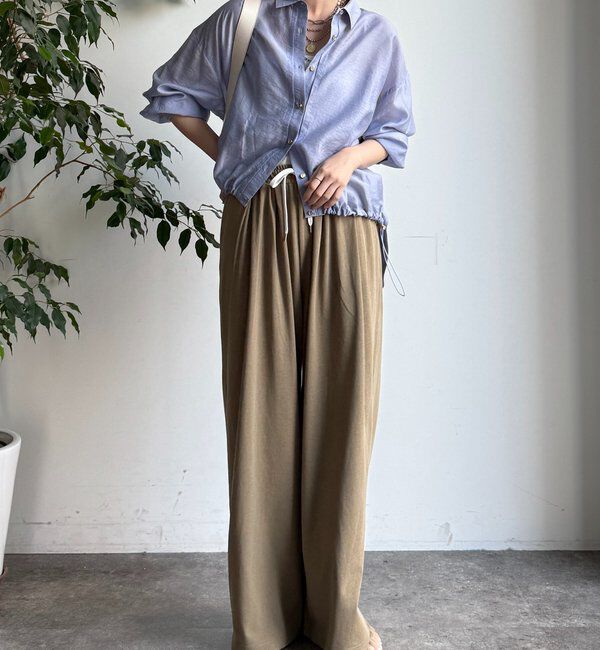  「襟付シアースピンドルブラウス」|シャツ・ブラウス|