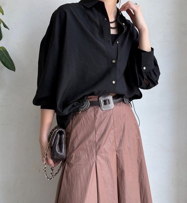  「襟付シアースピンドルブラウス」|シャツ・ブラウス|