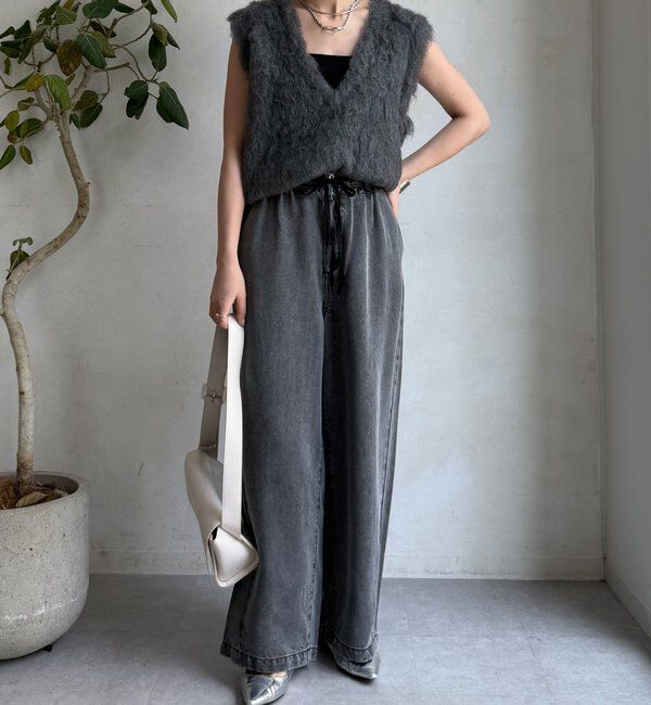  「リヨセルデニムワイドパンツ」|デニム|