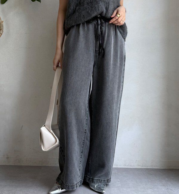  「リヨセルデニムワイドパンツ」|デニム|