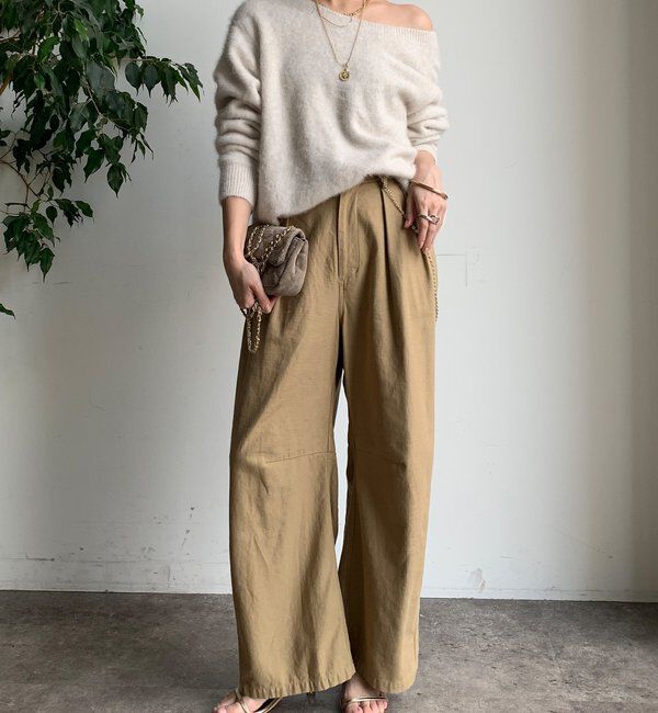  「タックトラウザーパンツ」|チノ|