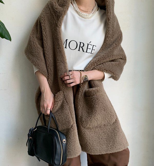  「ボアリバーシブルストール」|マフラー|