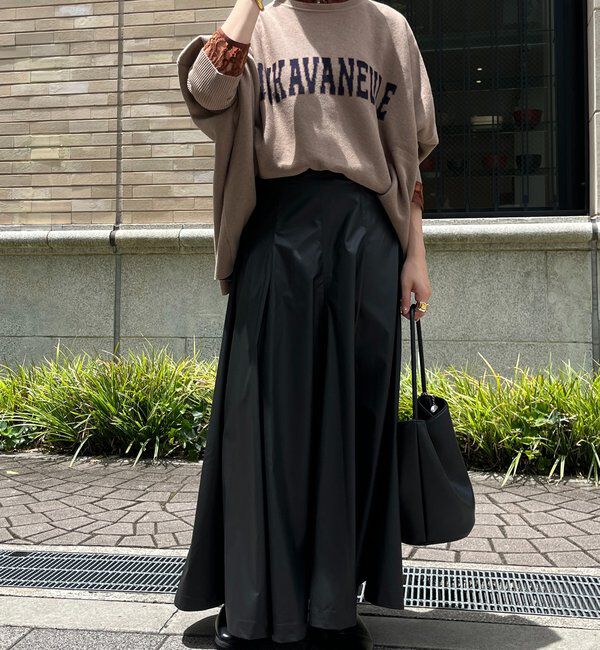  「インターシャロゴポンチョニット」|ニット・セーター|