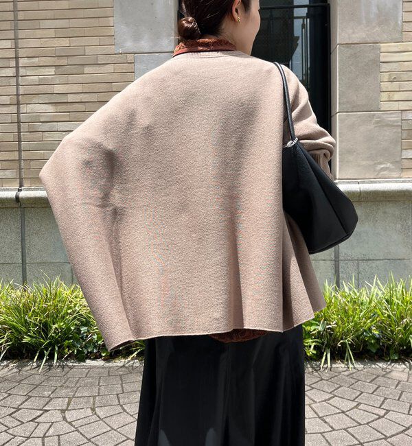  「インターシャロゴポンチョニット」|ニット・セーター|