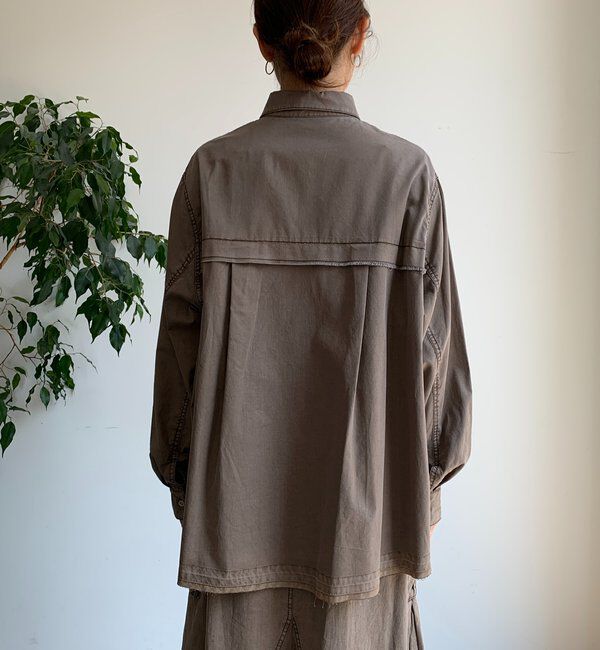  「リヨセルピグメントビッグシャツ」|シャツ・ブラウス|