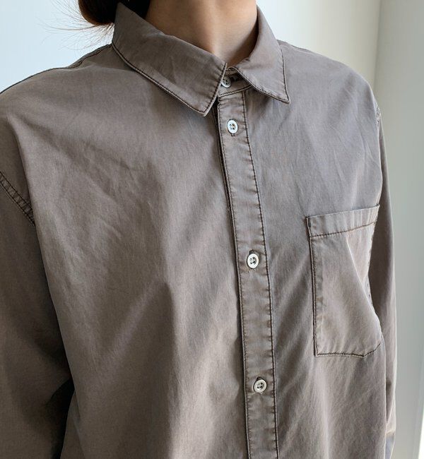  「リヨセルピグメントビッグシャツ」|シャツ・ブラウス|