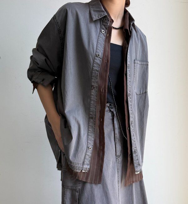  「リヨセルピグメントビッグシャツ」|シャツ・ブラウス|