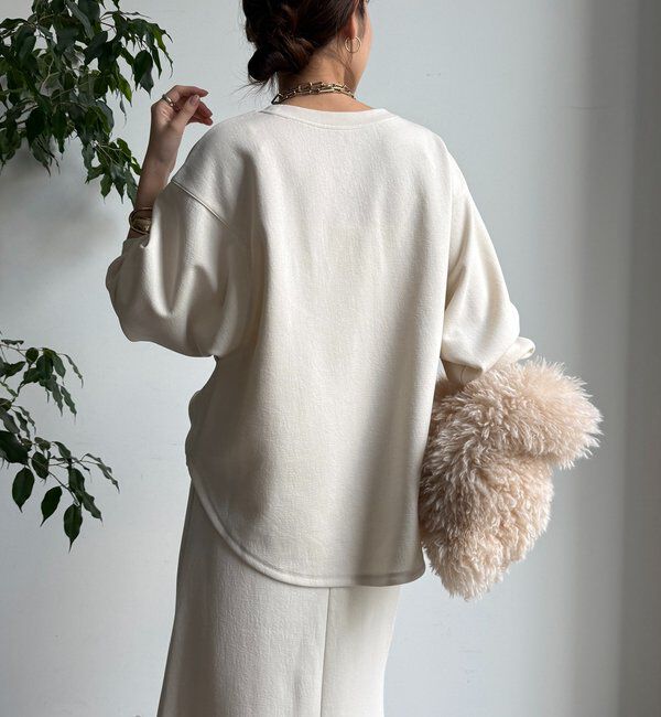  「セットアップラグランロゴ刺繍プルオーバー」|Tシャツ・カットソー|