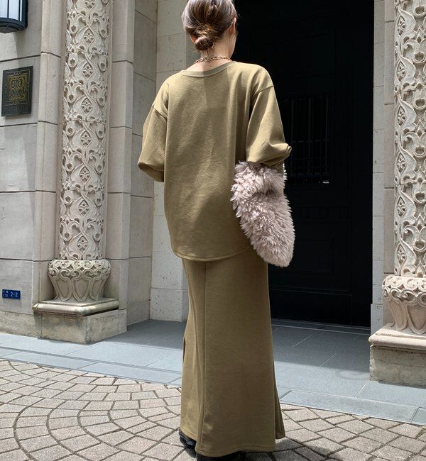  「セットアップラグランロゴ刺繍プルオーバー」|Tシャツ・カットソー|