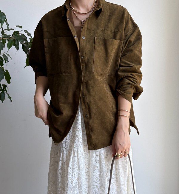  「【セットアップ対応】フェイクスエードジャケット」|ブルゾン・スタジャン|