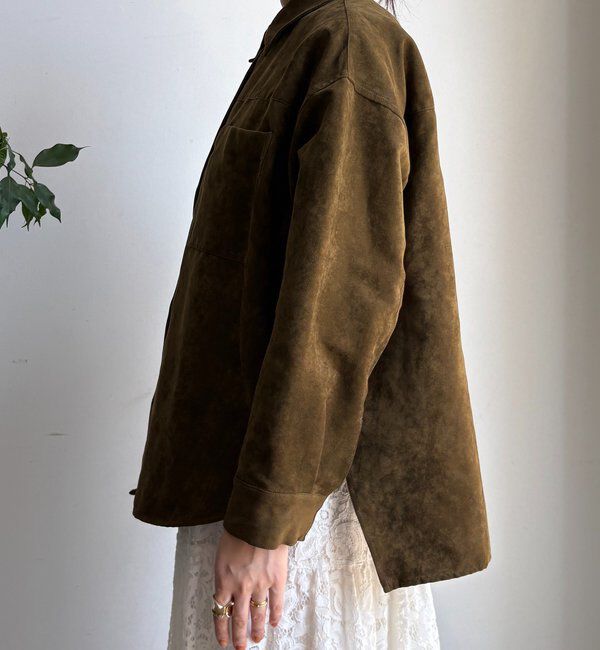  「【セットアップ対応】フェイクスエードジャケット」|ブルゾン・スタジャン|