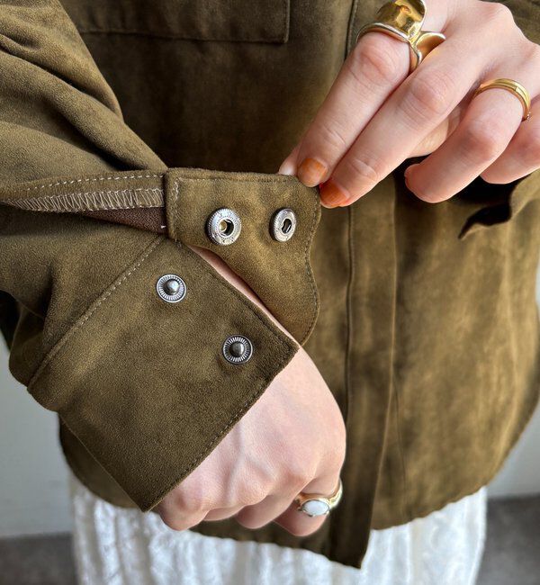  「【セットアップ対応】フェイクスエードジャケット」|ブルゾン・スタジャン|