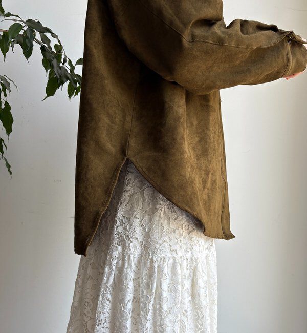  「【セットアップ対応】フェイクスエードジャケット」|ブルゾン・スタジャン|