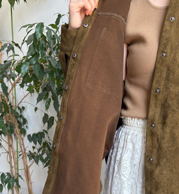  「【セットアップ対応】フェイクスエードジャケット」|ブルゾン・スタジャン|